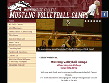 Tablet Screenshot of mustangvolleyballcamps.com